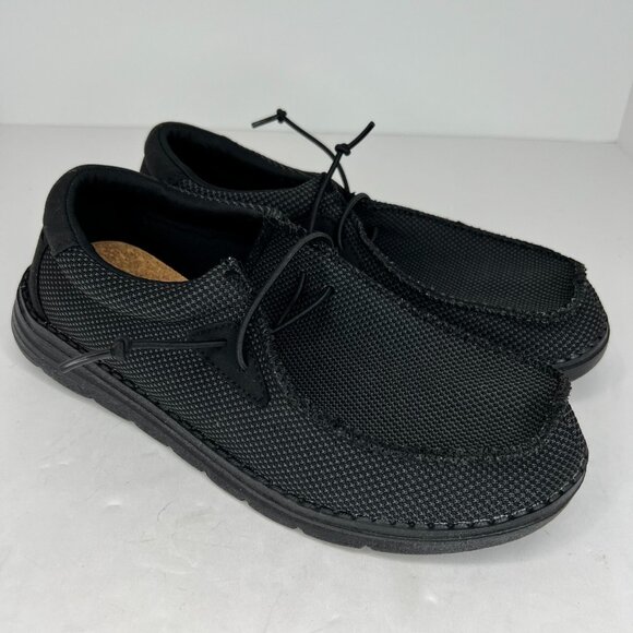 Bruno Marc Mens BLS211 Black Elastic Lace Casual Fabric Slip On Size 7.5 Loafers - Picture 2 of 9